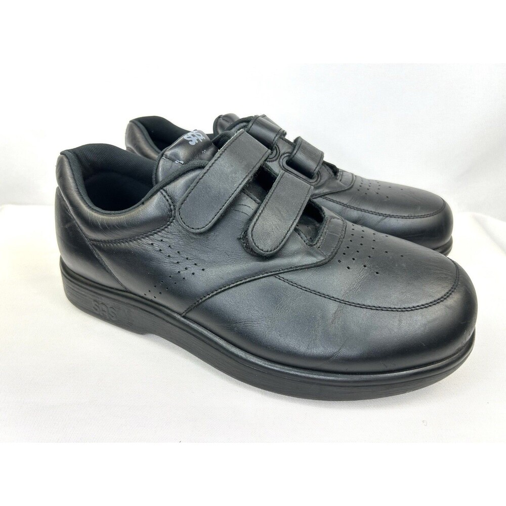SAS VTO Shoes Black Leather Double Strap Comfort Walking Shoes Men’s 10.5 WWW